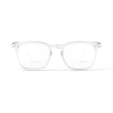 IZIPIZI READING #E Reading Glasses for Women and Men Rectangular Glasses with Anti-Scratch Lenses, Lightweight Fashion Frame (Crystal, 1.0, x)