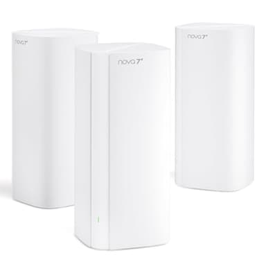 Tenda BE5100 WiFi 7 Mesh WiFi System – Dual-Band Whole-Home Coverage (6,600 Sq. Ft.), 1×2.5G + 2×1G Gigabit Ports, MLO & Ethernet Backhaul for Seamless Roaming, EasyMesh & VPN Ready- ME6 Pro (3-Pack)