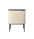 Brabantia Bo Touch Bin, 34 Liters, Soft Beige, Plastic