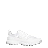 adidas Women's Tech Response Spikeless 3.0 Golf Shoes, Footwear White/Grey Two/Silver Metallic, 9.5