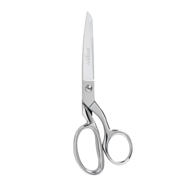 Gingher 8" Dressmaker's Fabric Scissors, Stainless Steel Shears, Sharp Knife Edge Steel Sewing Shears with Protective Sheath for Fabric Cutting and Tailoring, Chrome Plated Nickel Finish