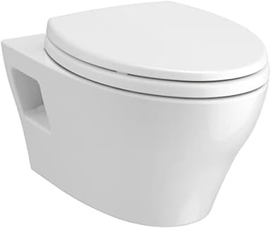 Toto TCT428CFG01 EP Wall Mounted Elongated Chair Height Toilet Bowl Only with Skirted Design and CeFiONtect - Less Seat