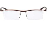 Agstum Pure Titanium Half Rimless Business Glasses Frame Eyeglasses Clear Lens