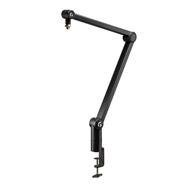 Logitech G Compass Premium Broadcast Boom Arm for Microphone, Internal Springs, Desktop Clamp and Built-in Cable Management, For Recording, Gaming, Streaming - Black