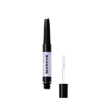 Morphe Mixed Signals Dual-Ended Eyeshadow Stick - Cream Eyeshadow Pigment & Chrome Liquid Flakes for Bold, Layered Eye Makeup Looks - Into It/Over It (0.028 oz)
