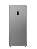 Hamilton Beach HBFRF1495 14 cu ft Upright Convertible Fridge/Freezer-Frost Free-Removable Glass Shelves-LED Interior Light, Stainless