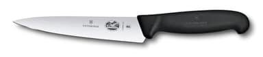 Victorinox Fibrox 6 Inch Straight Edge Chef's Knife, Kitchen Knife with Stainless Steel Blade, Non-Slip Handle, Dishwasher Safe, Black