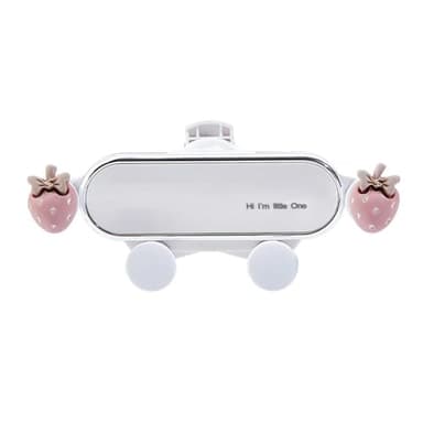 DELORIGIN Car Cellphone Holder Strawberry Car Cradle Phone Holder Adorable Car Phone Holders Cute Phone Holders for Your Cars Phones Mount with Sturdy Air Vent Clip for All Smartphones