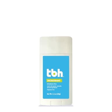 TBH Kids Deodorant – Aluminum-Free, Fragrance Free Natural Deodorant for Kids & Preteens – With Charcoal, Coconut Oil & Arrowroot Powder – Safe & Gentle Odor Protection – 2.4 oz