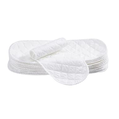 10PCS Three-Layers Cotton Diaper Reusable Solid Casual Infant Baby Cloth Diaper Covers Nappy Liners Insert (Three Layers - S, 30x11cm / 11.81x4.33in)