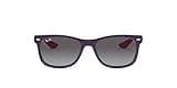 Ray-Ban Junior Kids' RJ9052S New Wayfarer Square Sunglasses, Violet/Light Grey Gradient Dark Grey, 48 mm