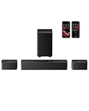 ULTIMEA 5.1 Sound Bar, 410W Dolby Atmos Surround Sound System for TV, 3D Sound Bars for Smart TV w/Subwoofer, Adjustable Surround & Bass, Home Audio w/APP Control, Poseidon D60(New 2025 Version)