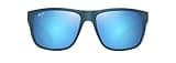 Maui Jim Puakea Rectangle Sunglasses, Matte Teal-Blue/Blue Hawaii Polarized, Medium