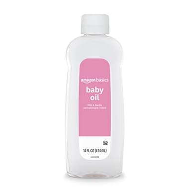 Amazon Basics Baby Oil, Mild & Gentle, Dermatologist Tested, Lightly Scented, Dry Skin Relief, 14 Fluid Ounces (Previously Solimo)