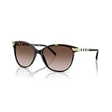 BURBERRY BE4216 300213 57M Dark Havana/Brown Gradient Cateye Sunglasses For Women+ BUNDLE with Designer iWear Eyewear Kit