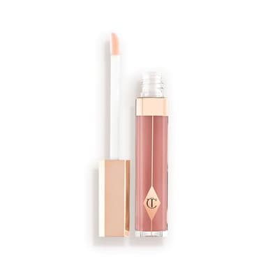 Charlotte Tilbury Lip Lustre Hydrating Lip Gloss - High Shine Non-Sticky Formula with Lotus Extract - Long Lasting Moisturizing Makeup, Velvet Soft Finish - Pillow Talk Nude Pink Shimmer
