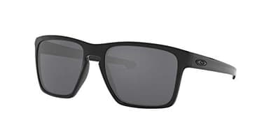 Oakley Men's OO9341 Sliver XL Rectangular Sunglasses, Polished Black/Black Iridium, 57 mm