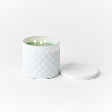 Gold Canyon Original Medium Candle, Holiday Wreath Scented Candle, 14 oz., Three Wicks, 100% Natural Soy Wax, Matte-White Jar, Notes of Pine, Balsam Fir, & Berries | 35+ Hours of Burn Time