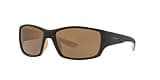 Maui Jim Men's Local Kine Polarized Wrap Sunglasses, Mtt Dark Trans Brown/Tan/Cream/HCL® Bronze, Large
