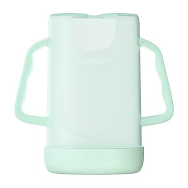 Momcozy Baby Pouch Holder No Squeeze, Baby Food & Juice Box Holder, Mess-Free, Easy Grip for Self-Feeding, BPA-Free & DEHP-Free, Must-Have for Babies, Green