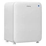 COSTWAY Compact Refrigerator, 2.4 cu ft. Single Door Small Fridge with Auto Defrost, Adjustable Temperature 32℉ to 50℉, Reversible Door, Removable Glass Shelves, Mini Fridge for Apartment, White