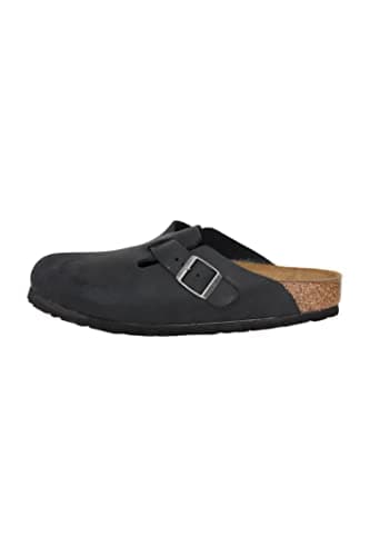 Birkenstock Boston Classic Arch Clog,Black Oiled Leather,41 M EU