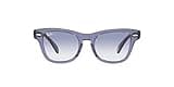 Ray-Ban Junior Kids' RJ9707S Square Sunglasses, Transparent Blue/Clear Light Blue Gradient, 46 mm