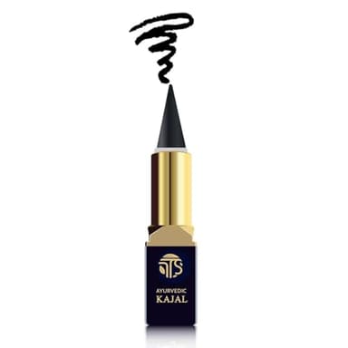 Tatsat Ayurvedic Herbal Kajal | Natural, Lead-Free & Chemical-Free Eye Care | Soothing Formula for Everyday Use | Safe for All Skin Types | Made with Triphala, Chakshushya Herbs, Castor Oil etc