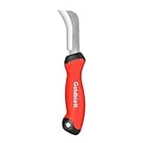 Goldblatt Stainless Steel Roofing & Flooring Knife - Linoleum Cutter with Soft-Grip Handle, Hook Knife for Cutting Carpet, Cable Skinning, Wallpaper, Turf