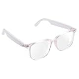 GenXenon Smart Glasses, Clear Blue Light Glasses for Woman, Magnetic Charging,Remote Photography, Open-ear Design, Voice Assistant, 5.3 Bluetooth with Audio Mic for Working Gaming (GS03-C)