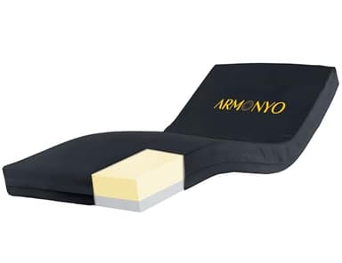 ARMONYO Hospital Bed Mattress - 100% Medical Grade Dual Layer Foam with Advanced 70D Waterproof Cover - Medium Firm - 80” x 36” x 5”