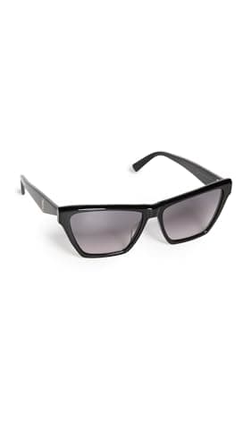 Saint Laurent Women's SL M103 Sunglasses, Black-Black-Grey, One Size