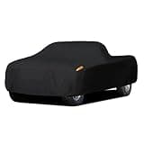MORNYRAY Waterproof Car Cover All Weather Snowproof UV Protection Windproof Outdoor Full Truck Cover, Universal Fit for (All Black, Fit Truck Length 210-230 inch)
