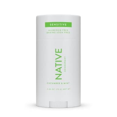 Native Sensitive Deodorant Contains Naturally Derived Ingredients, 72 Hour Odor Control | Deodorant for Women & Men, Aluminum Free with Baking Soda, Coconut Oil and Shea Butter, Cucumber & Mint