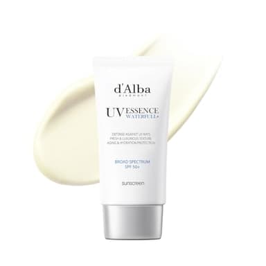 d'alba Piedmont Italian White Truffle Waterfull Essence Sunscreen, Vegan Skincare, Lightweight Sunscreen with BROAD SPECTRUM SPF 50+, Glowy, Safe for all Skin Types, Korean Skin Care (1.69 fl. oz)