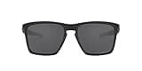 Oakley Men's OO9341 Sliver XL Rectangular Sunglasses, Matte Black/Grey Polarized, 57 mm