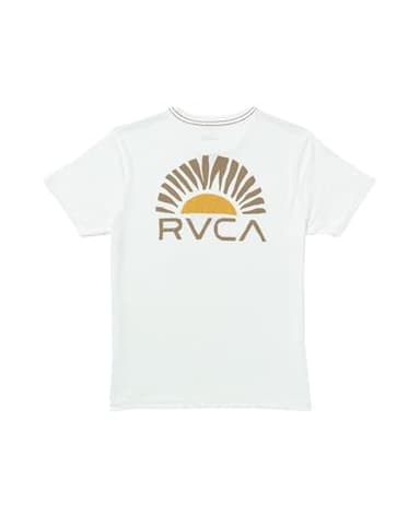 RVCA Men's Rise Cut SS Short Sleeve TEE,Antique White,Medium