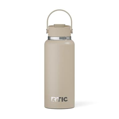RTIC 32oz Outback Water Bottle, Ceramic Lined, Insulated, Stainless Steel, Double Wall Vacuum-Insulation, Leak-Proof Lid, BPA-Free Water Flask Hiking, Running, Sports, Outdoor, Beach