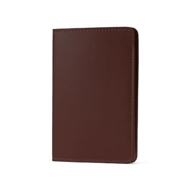 Maruse Italian Leather Passport Cover for Men and Women, Handmade in Italy, Brown
