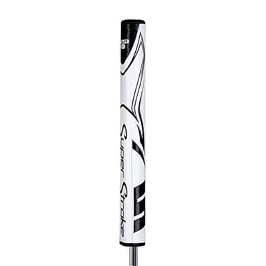 SuperStroke Zenergy Tour 3.0 Golf Putter Grip with No Taper Enhanced SPYNE Technology, New Multi-Zone Texturing and Tech-Port, White/Black
