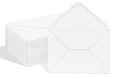 A7 Envelopes 200 Pack White Envelopes 5x7 V Flap, Suitable for 5x7 Photos, Cards, Weddings, Invitations, Announcements, Baby Gifts 5.25 "x 7.25" (White) (200)