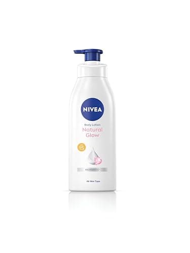 Nivea Natural Glow Cell Repair Body Lotion | With SPF 15 and 50X Vitamin C | 13.52 Fl Oz | Pack of 1