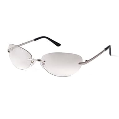 VIA LEECA Y2K Oval Rimless Sunglasses Women Men Trendy 90s Retro Futuristic Mirror Lens Silver Wrap Around Frameless Sun Glasses Designer Eyewear Shades Fashion Accessories