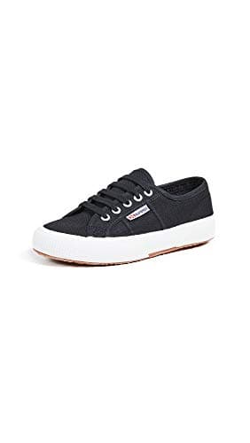 Superga 2750 COTU Classic Sneaker Black/Full White EU 38 (US Men's 6, Women's 7.5) Medium