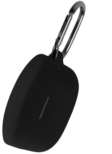 Geiomoo Silicone Carrying Case Compatible with Sony WF-1000XM4, Portable Scratch Shock Resistant Cover with Carabiner (Black)