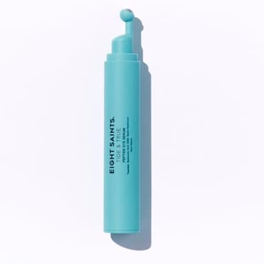 Eight Saints Tide & True Peptide Eye Serum for Puffiness & Wrinkles, Under Eye Roller Ball Treatment for Dark Circles & Fine Lines, Natural & Organic Eye Cream, 0.5 fl oz