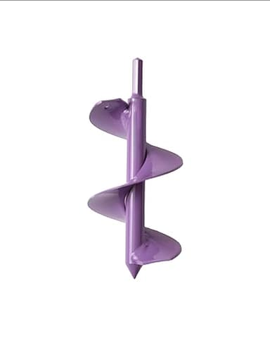 Power Planter Bulb Auger & Bedding Plant Tool - 3"x7" Garden Auger Drill Bit with 3/8" Non-Slip Hex Drive, Hand-Welded Planting Auger Gardening Drill, Earth Auger Digging Tools, Up to 6" Deep (Purple)