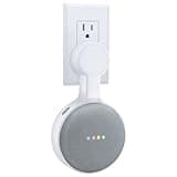 AMORTEK Outlet Wall Mount Holder for Google Home Nest Mini (1st & 2nd Generation), A Space-Saving Accessories for Google Home Mini Voice Assistant (White)