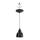 Worth Home Products Instant Pendant Light - Matte Black 7" Metal Dome - 4”-6” Recessed Light Conversion Kit, Compatible with E26 Bulb ONLY, Living Room & Kitchen Island Lighting