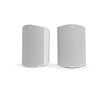 Polk Audio Atrium 4 Outdoor Speakers with Powerful Bass (Pair, White), All-Weather Durability, Broad Sound Coverage, Speed-Lock Mounting System